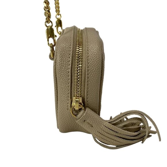 SAINT LAURENT PARIS Lou Baby Bag Gray Beige Gold Leather Hardware - 873-081625 - Picture 4 of 14